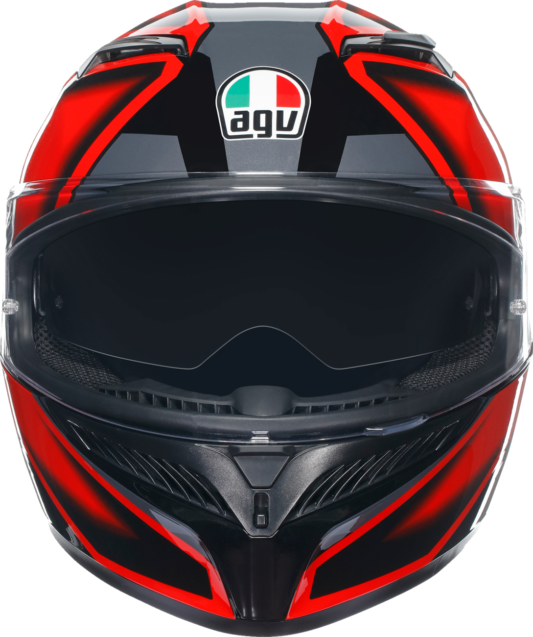 AGV K3 Helmet - Compound Black/Red Large with Pinlock® Lens and Advanced Ventilation for Motorcycle Riders
