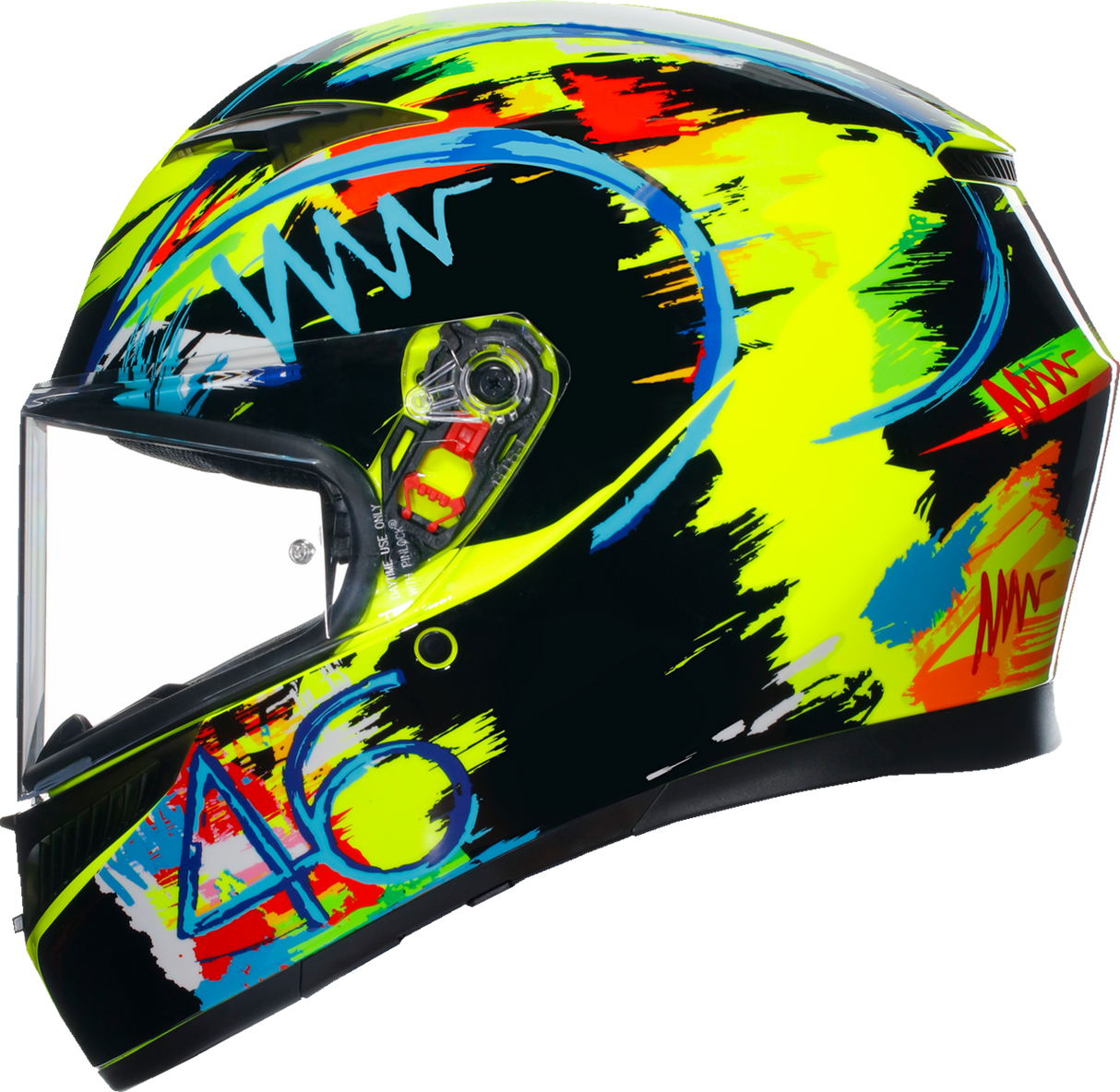 AGV K3 Rossi Winter Test 2019 Motorcycle Helmet - Large, Aerodynamic Shell, Pinlock® Lens, and Advanced Ventilation for Sport and Touring