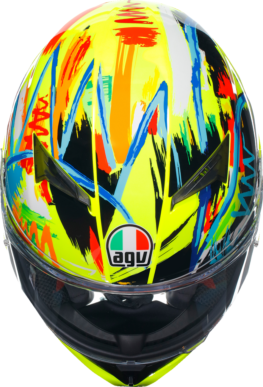AGV K3 Rossi Winter Test 2019 Motorcycle Helmet - 2XL, Sportbike Fit with Pinlock® Lens and Ventilation System