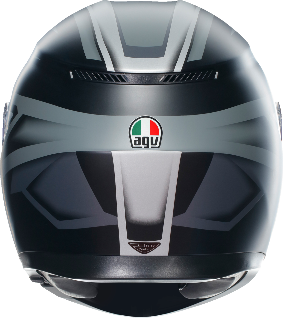 AGV K3 Helmet - Compound Matte Black/Gray - XL | Motorcycle Helmet for Street and Sport Riding