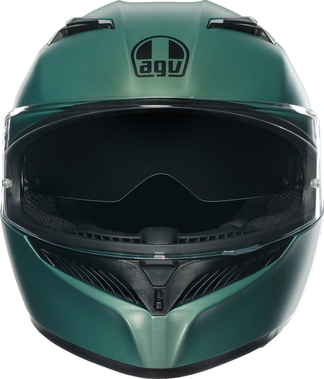 AGV K3 Matte Salvia Green Full-Face Motorcycle Helmet - 2XL - Designed for Road Riding with Built-In Sun Visor and Enhanced Ventilation