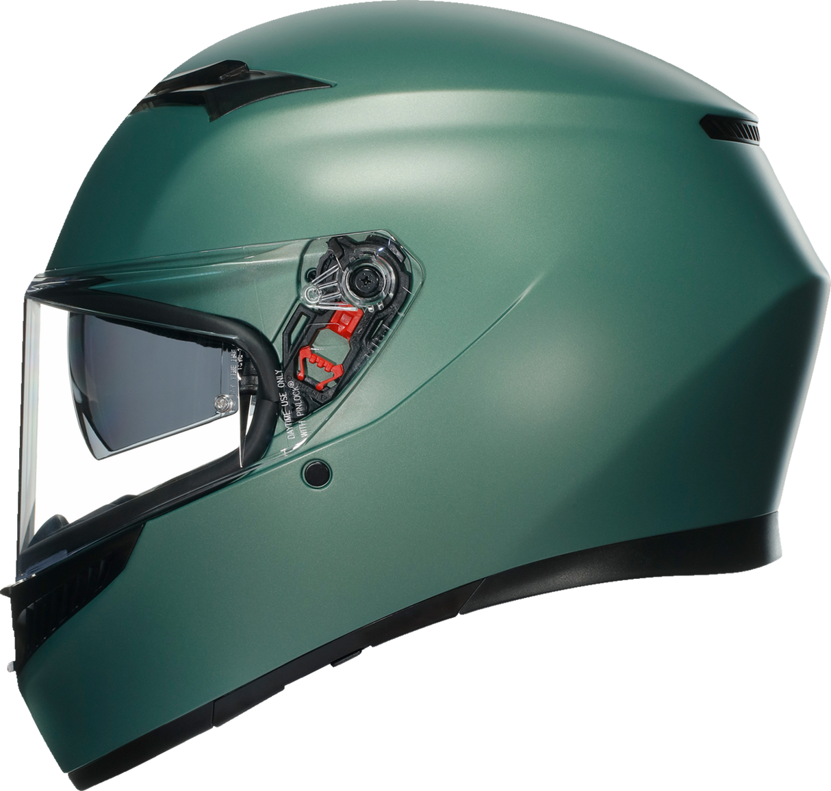 AGV K3 Matte Salvia Green Full-Face Motorcycle Helmet - 2XL - Designed for Road Riding with Built-In Sun Visor and Enhanced Ventilation