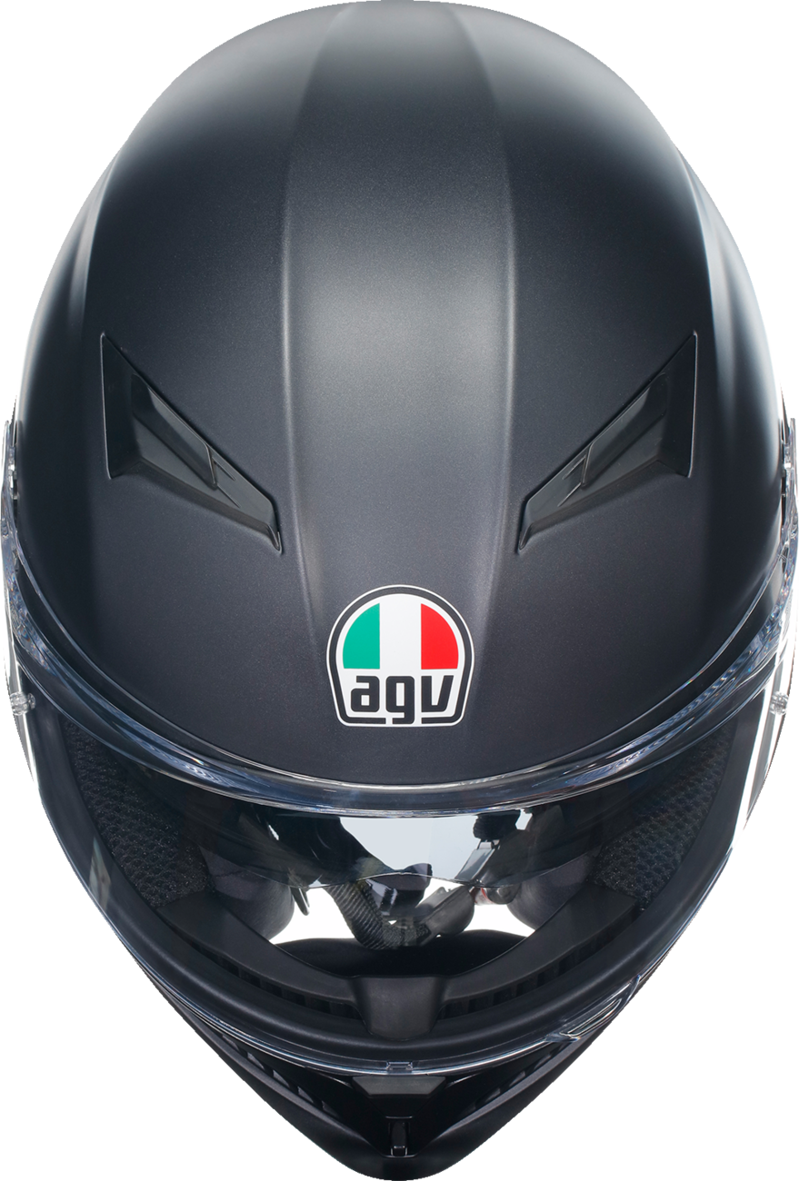 AGV K3 Matte Black Full-Face Motorcycle Helmet for Street & Sport Riding - Small