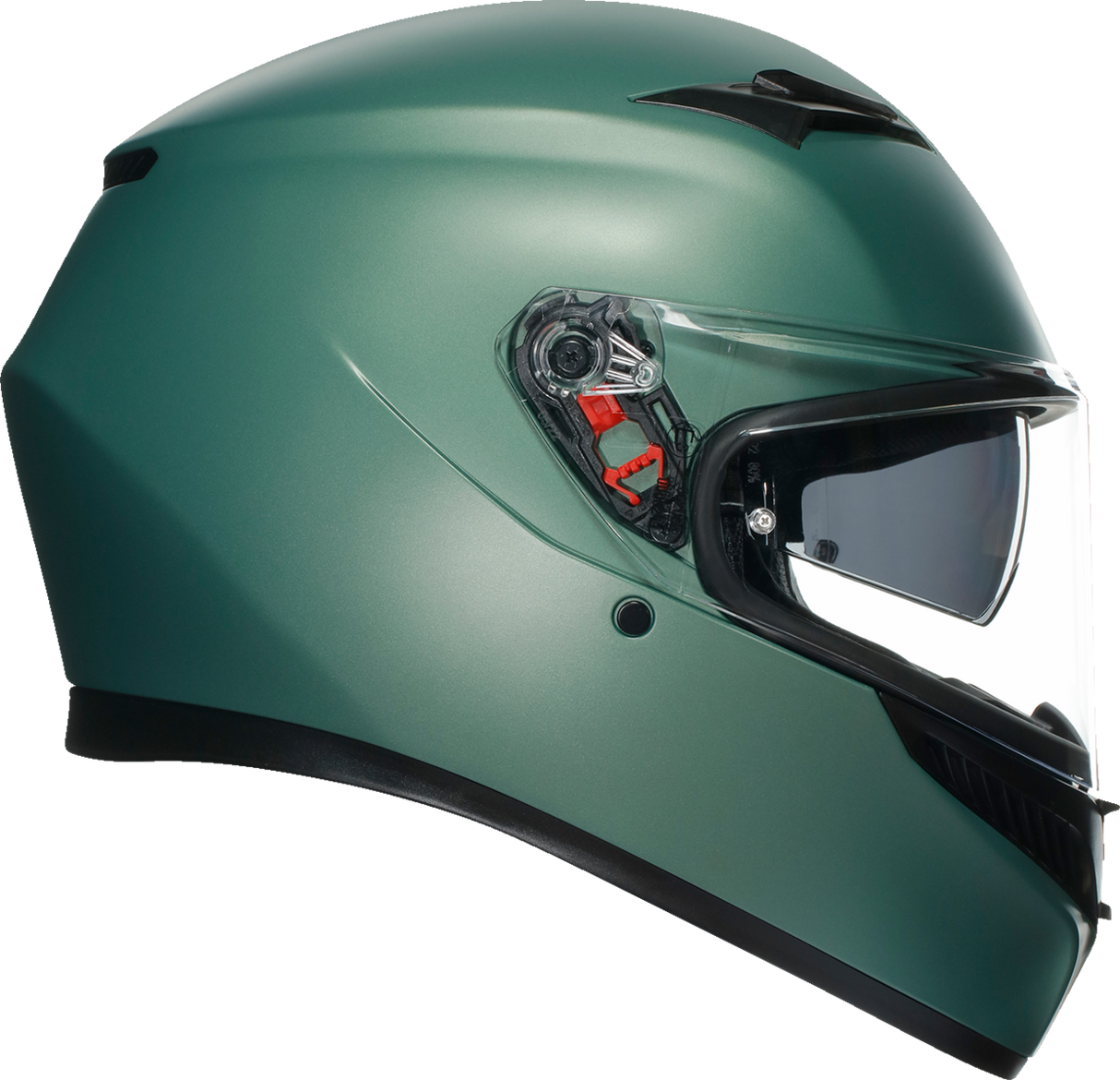 AGV K3 Matte Salvia Green Full-Face Motorcycle Helmet – XL, Versatile Road Protection with Built-In Sun Visor and Pinlock® Lens