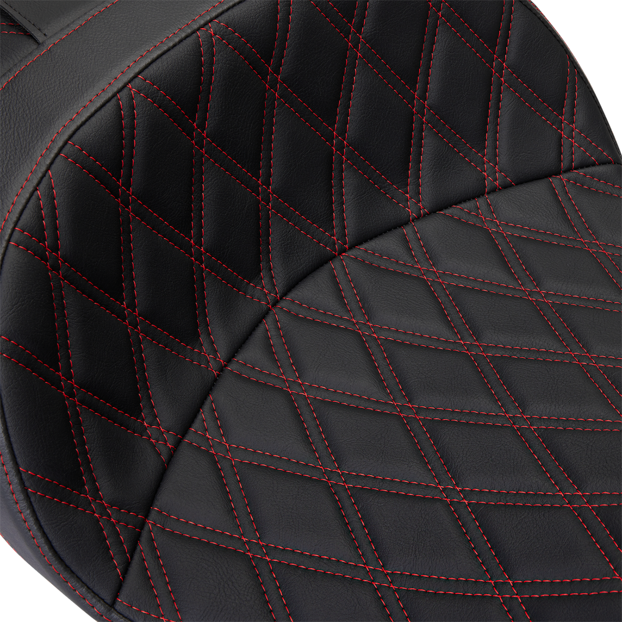 DRAG SPECIALTIES SEATS Freedom Seat with Vinyl Cover and Double Diamond Red Stitch for Harley FLH 2009-2023