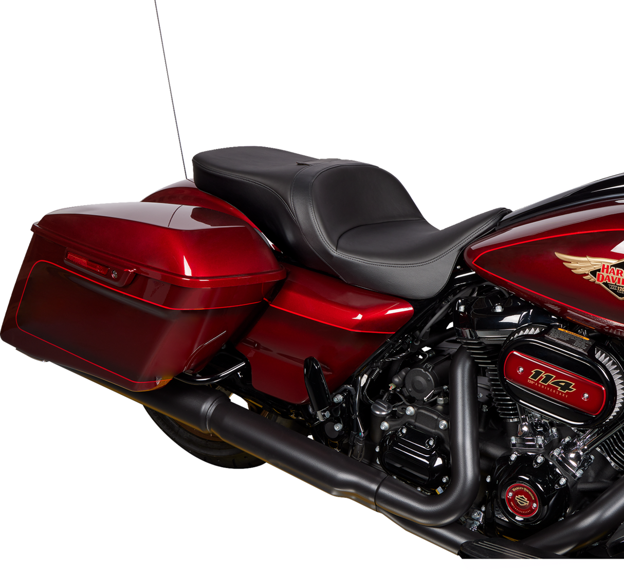 DRAG SPECIALTIES SEATS Freedom Seat in Solar Leather - Black for Harley FLH 2009-2023