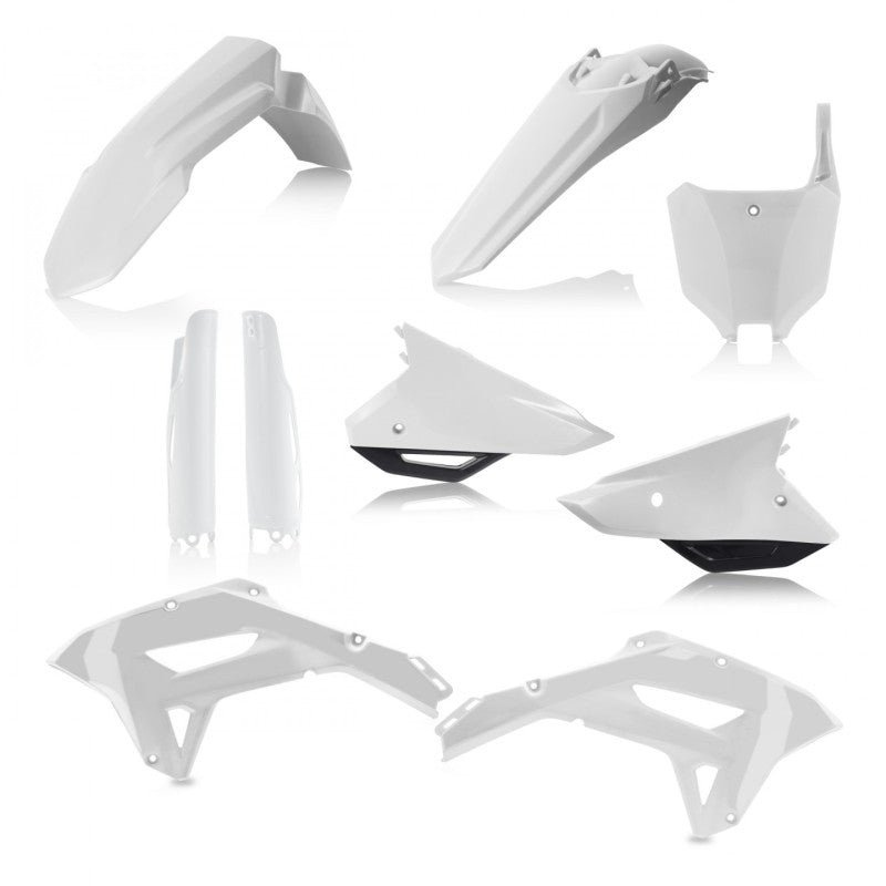 Acerbis Honda CRF250RX/CRF450RX/CRF450R-S Full Plastic Kit - White/Black | Fits 2021-2023 Models