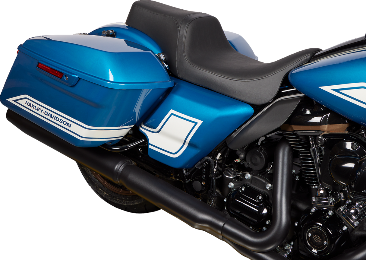 DRAG SPECIALTIES SEATS Predator 1Up Seat - Vinyl Black for Harley FLH 2008-2023