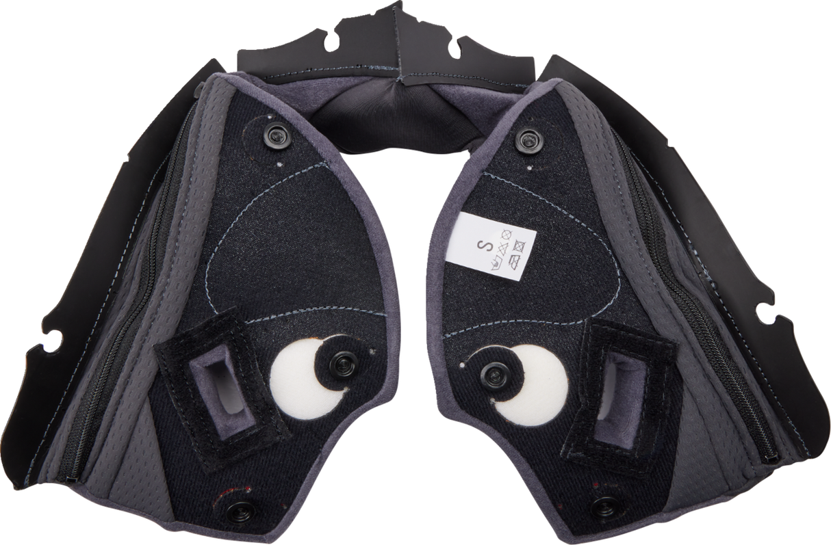 AGV Pista GP RR Cheek Pads - Gray/Yellow for AGV Pista GP RR Helmets (Size XL) - Part Number 2018500056499XL