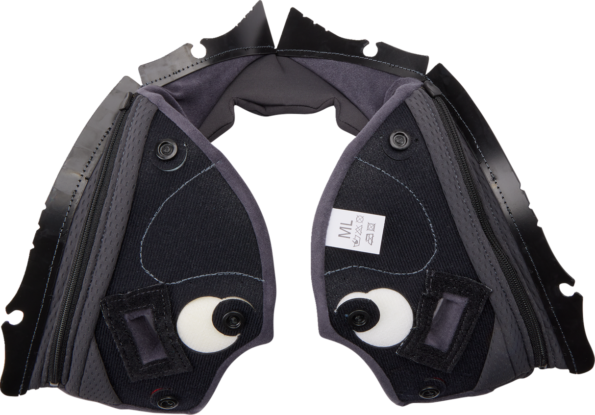 AGV Pista GP RR Cheek Pads - Gray/Cyan for AGV Pista GP RR Helmets, Size 2XL