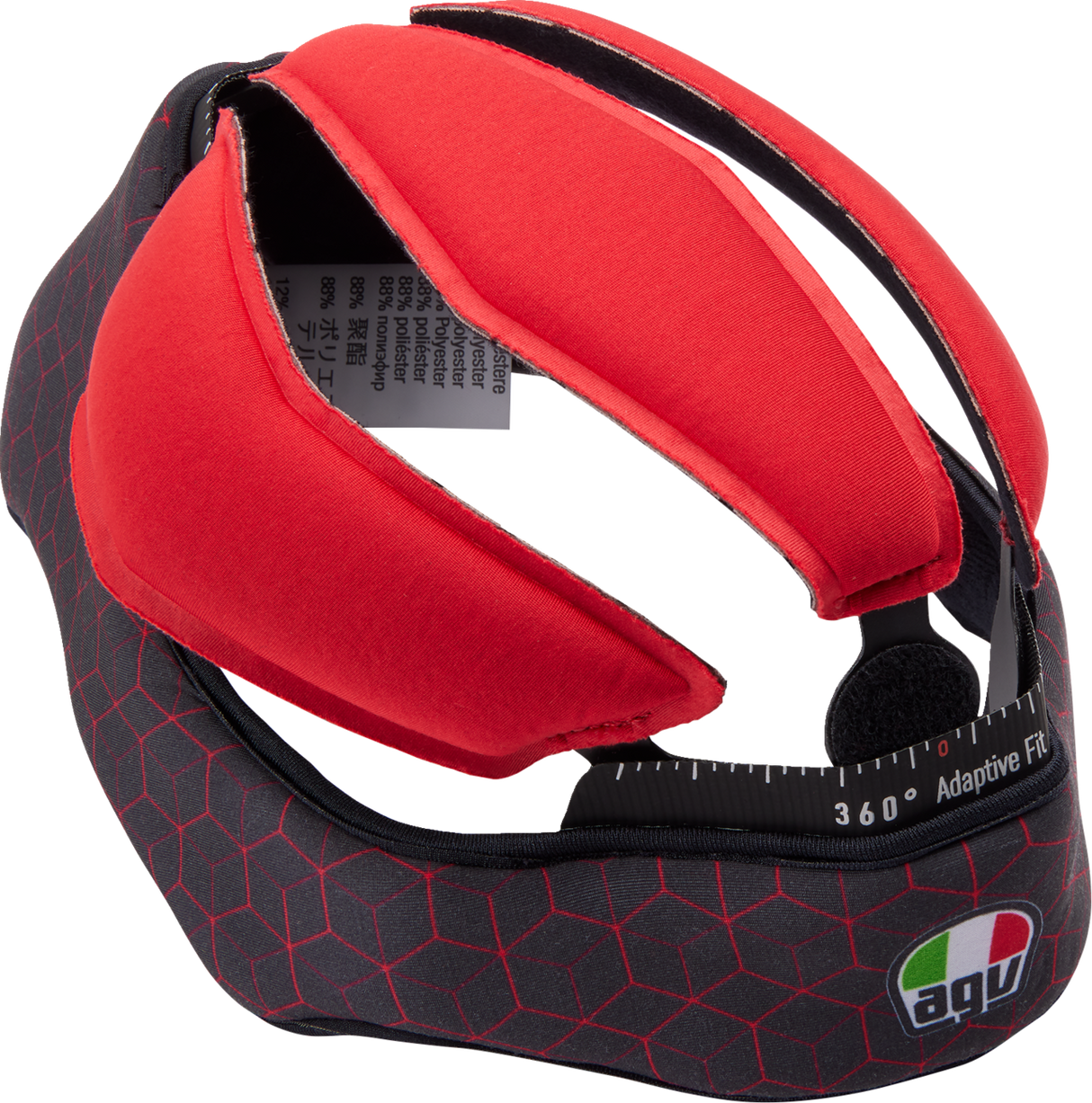 AGV Pista GP RR Helmet Liner - Black/Red - XL (Part Number: 20KIT60303001XL)