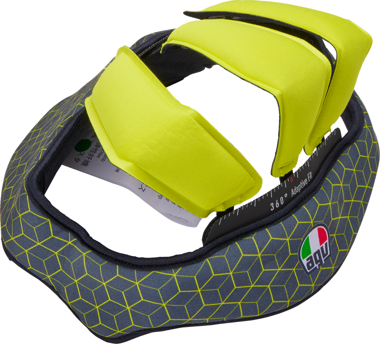 AGV Pista GP RR Liner - Gray/Yellow - Medium | Replacement Helmet Liner for AGV Pista GP RR