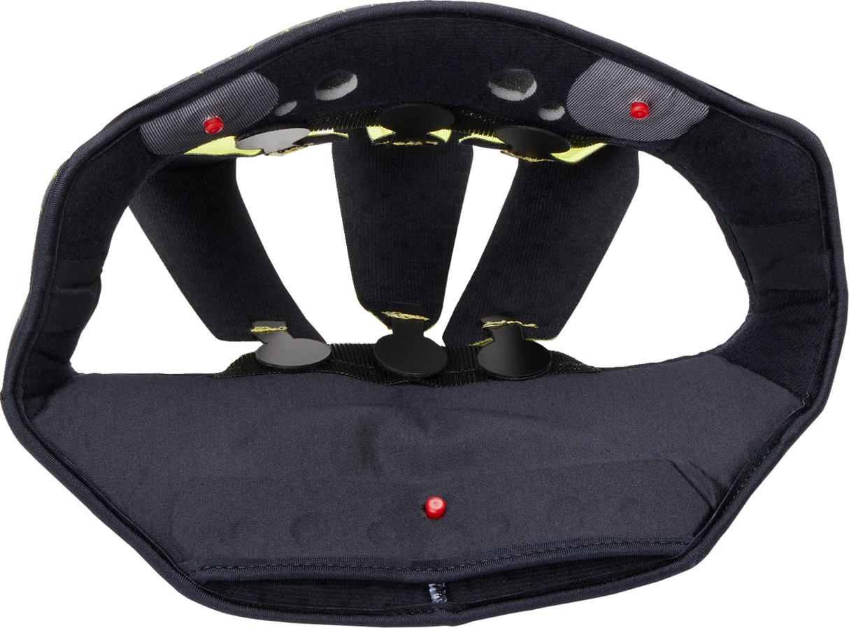 AGV Pista GP RR Liner - Gray/Yellow Replacement Crown Pad for AGV Pista GP RR Helmets