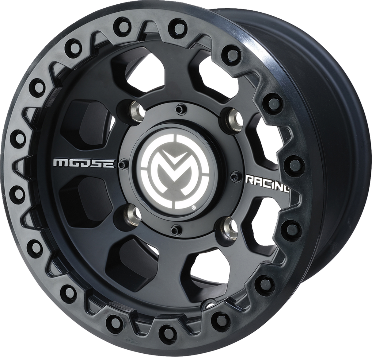 MOOSE OFFROAD Wheel - 23X - Rear - Black - 12x8 - 4/136 - 4+4 23MO128136SB4