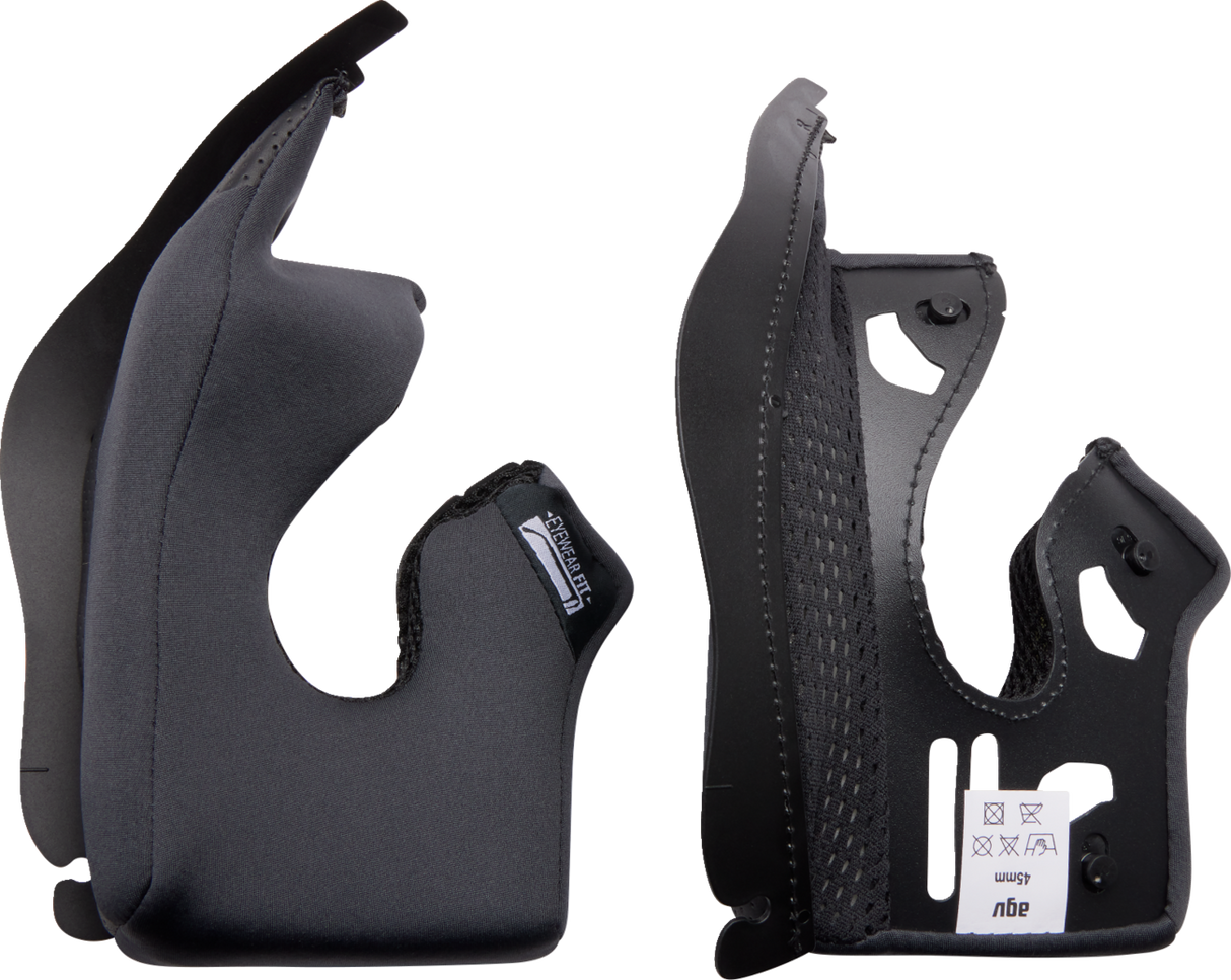AGV K3 Cheek Pads - Gray/Black, 35mm - Replacement Fit for AGV K3 Helmets
