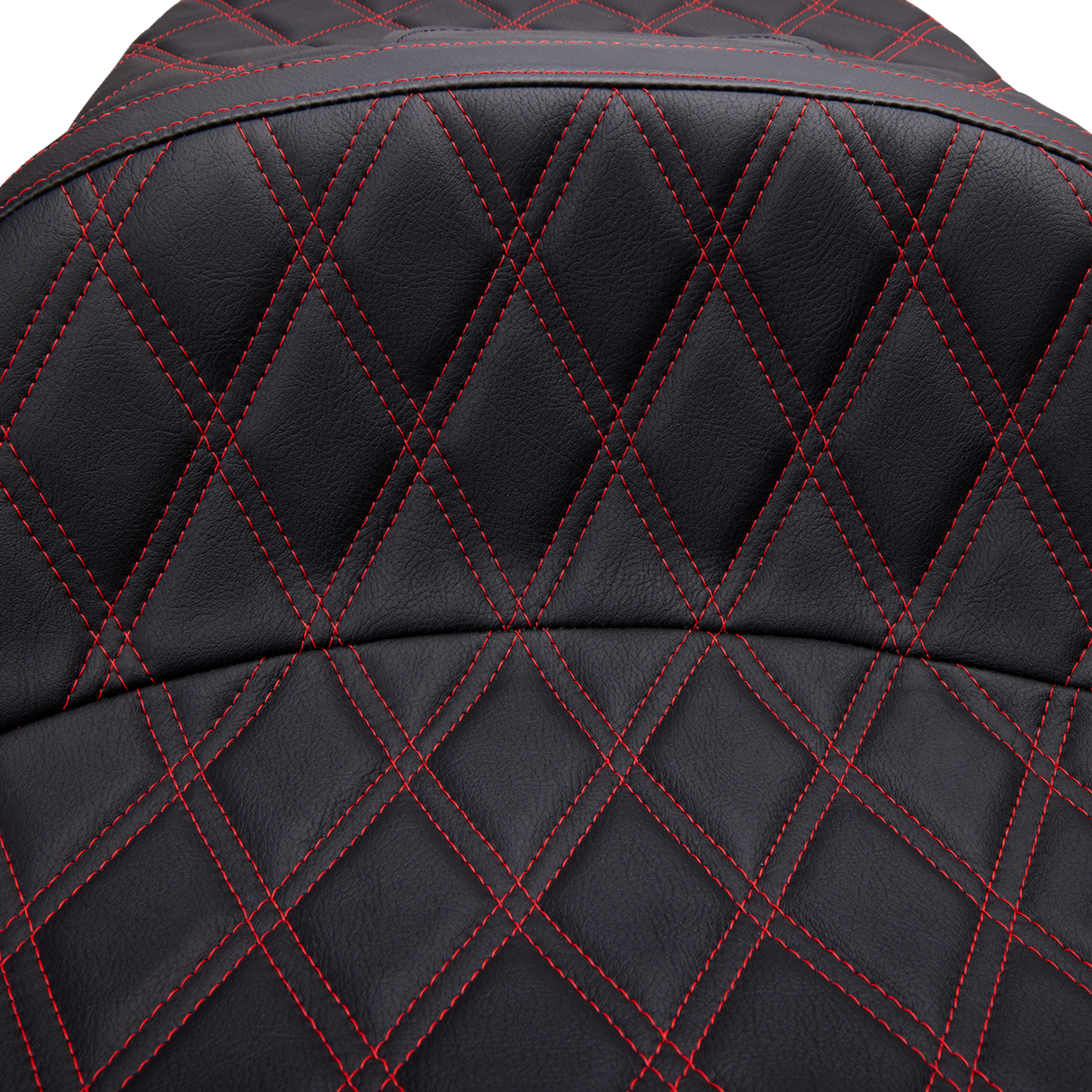 DRAG SPECIALTIES SEATS Freedom Seat - Vinyl - Double Diamond Red Stitch for Harley FLH 1997-2007