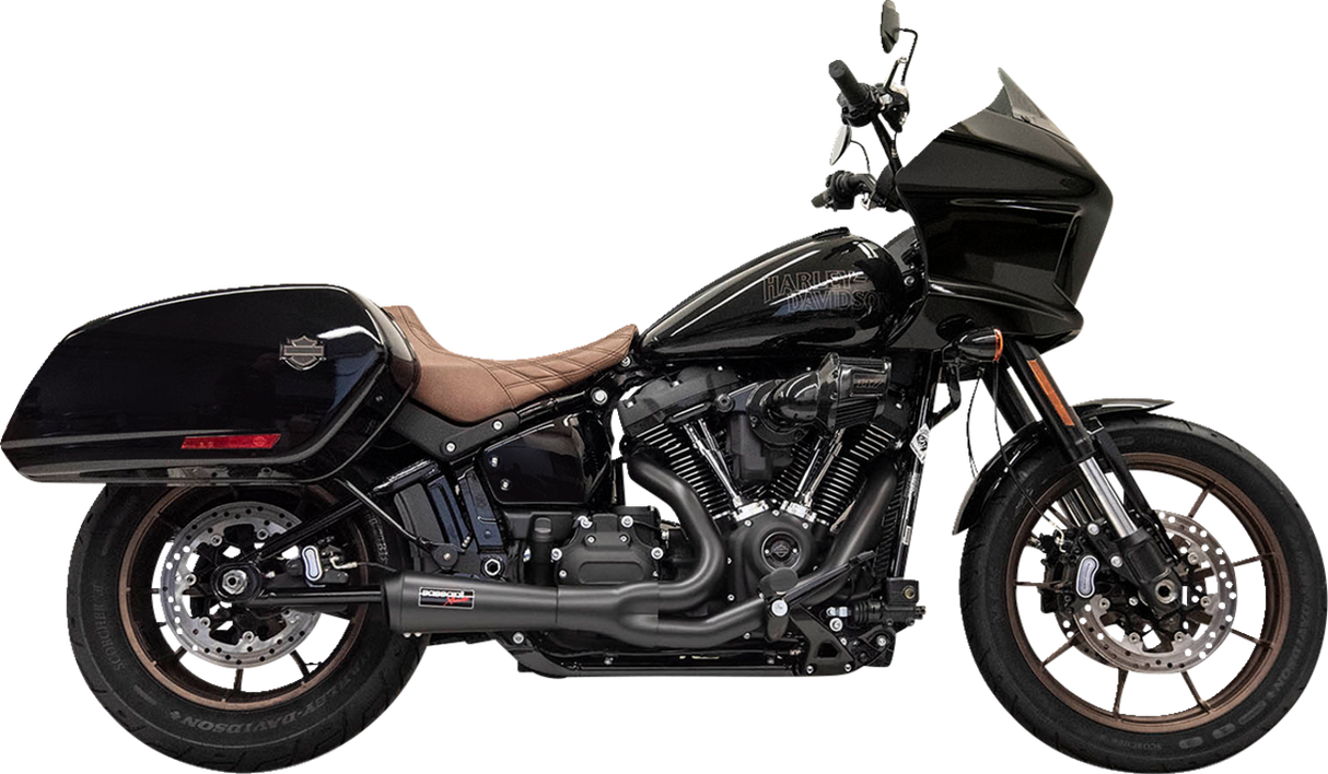 BASSANI XHAUST 2-into-1 The Ripper Short Road Rage Exhaust System - Black 1S74RBE