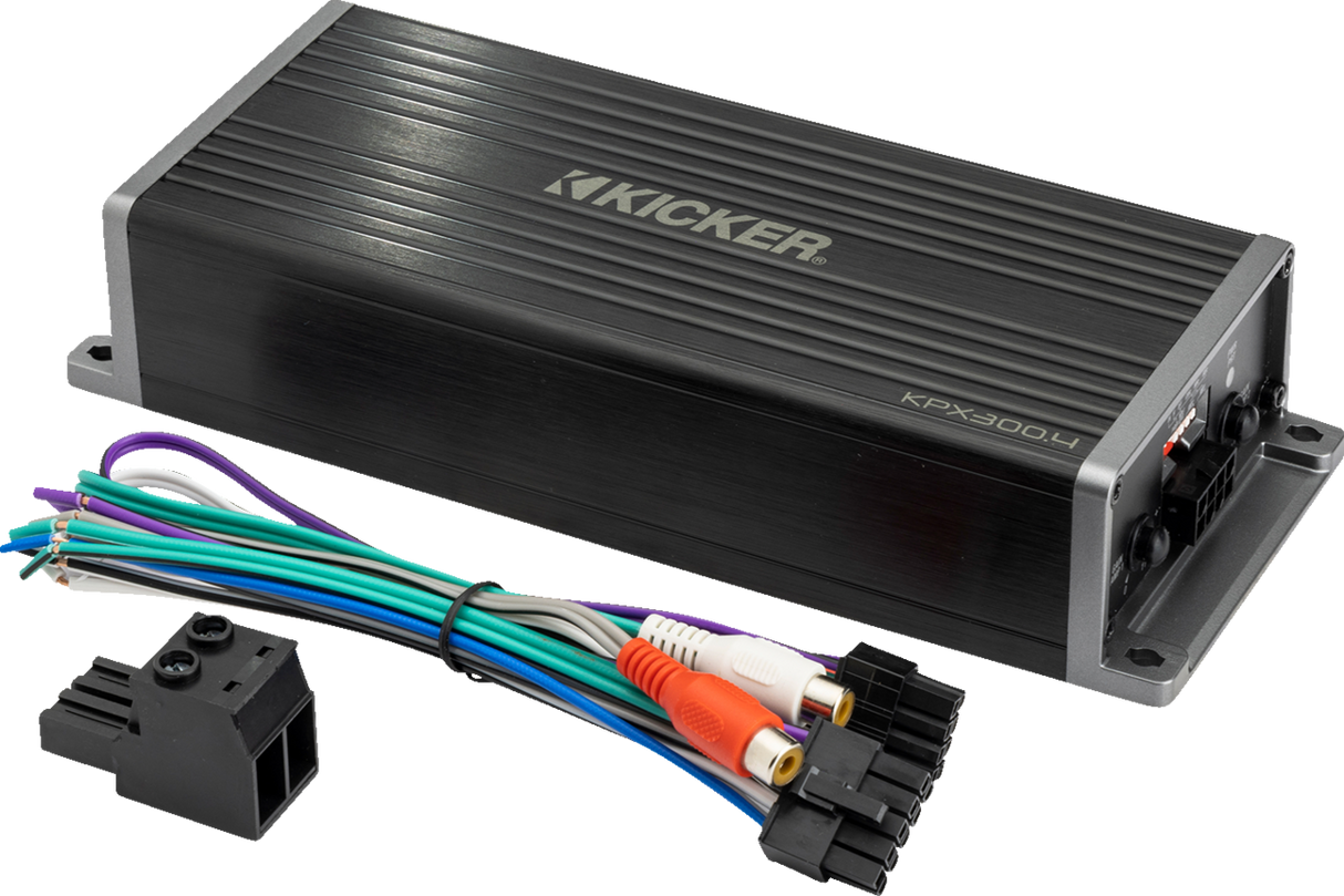 KICKER 75W x 4 Weather-Resistant Motorcycle Amplifier 51KPX3004 - Fits Under Fairings