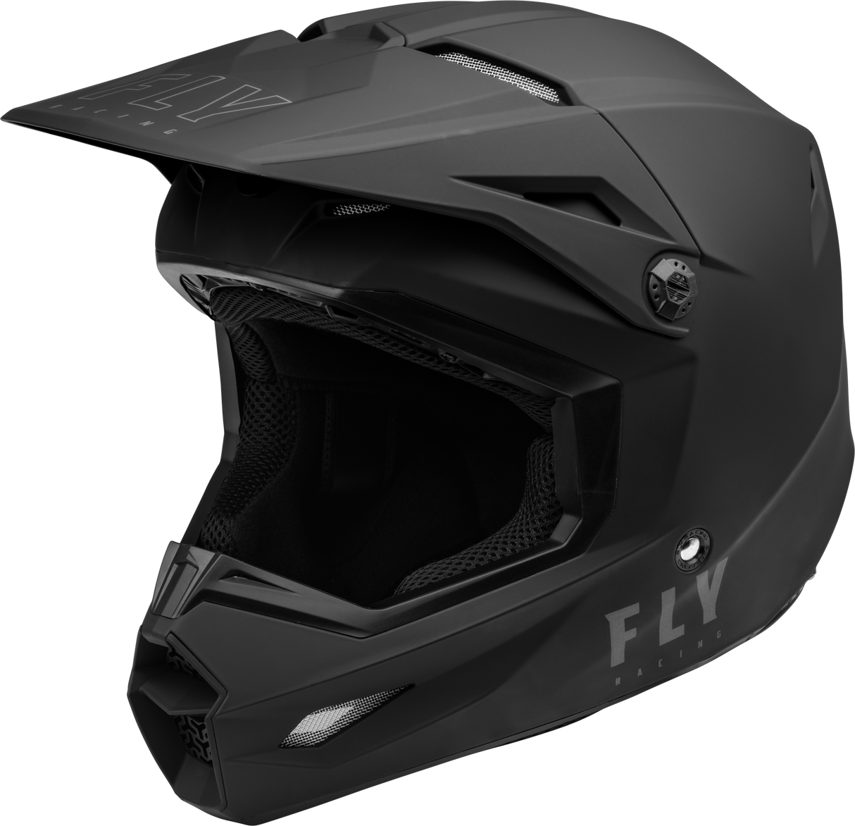 FLY RACING Kinetic Lite Helmet Solid Matte Black for Motorcycle and ATV – XL