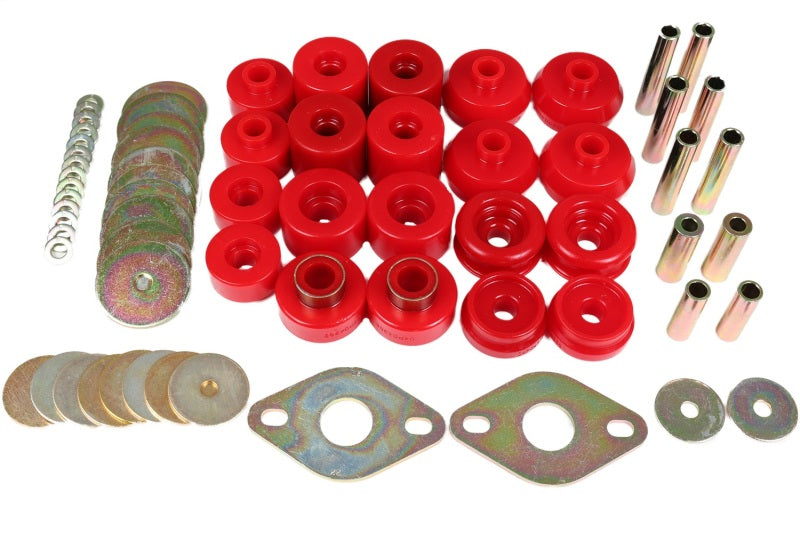 Energy Suspension 8.4111R Red Body Mount Bushing Set for 1996-1999 Toyota 4Runner 2WD/4WD