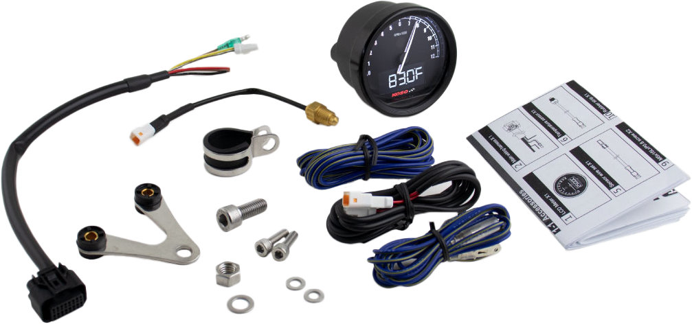 KOSO BA085101 Tnt 05r D60 Tachometer for Yamaha V-Star 650 and Honda Shadow 750