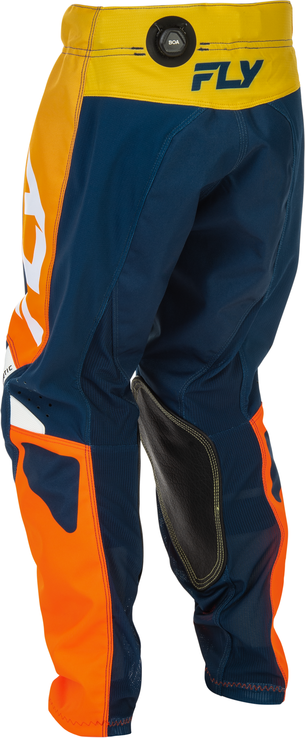 Fly Racing Youth Kinetic Pants Navy/Orange Size 26 - Durable Motorcycle Riding Gear for Kids