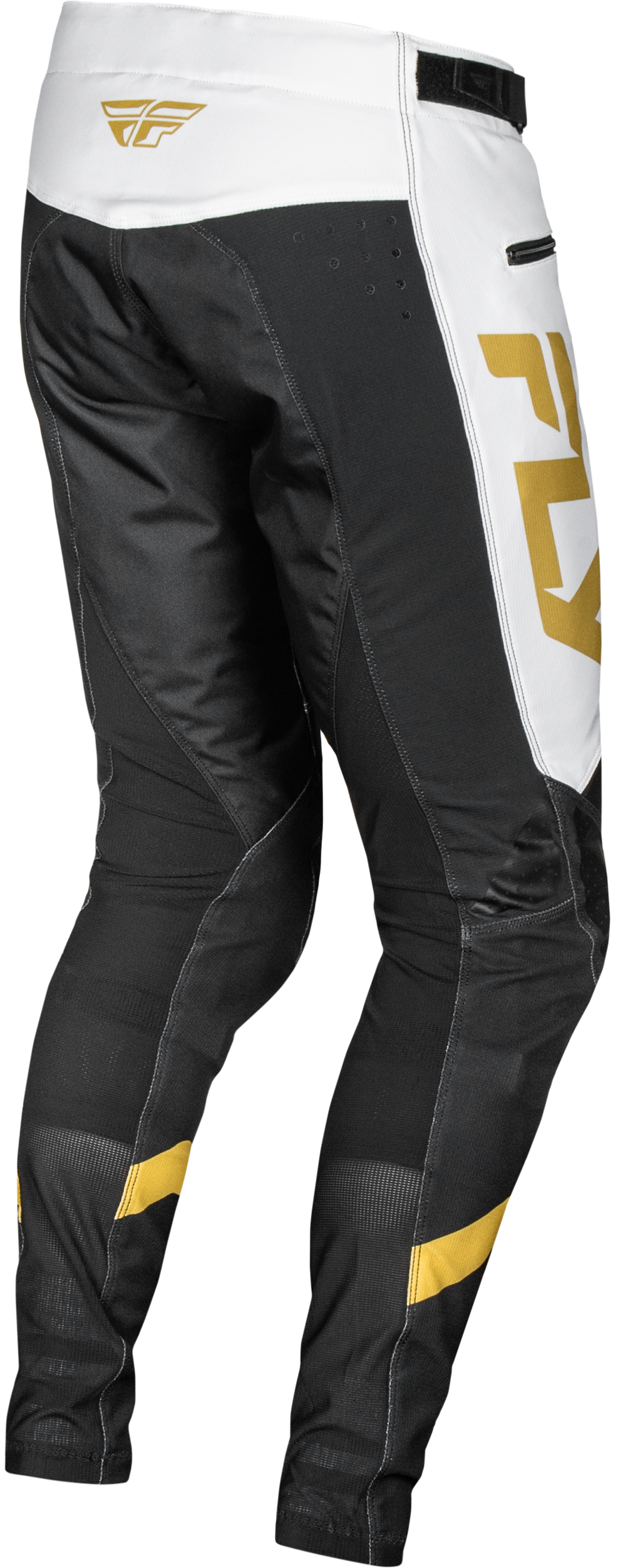 Fly Racing Youth Rayce Bicycle Pants for BMX and MTB - Size 24, White/Black/Gold