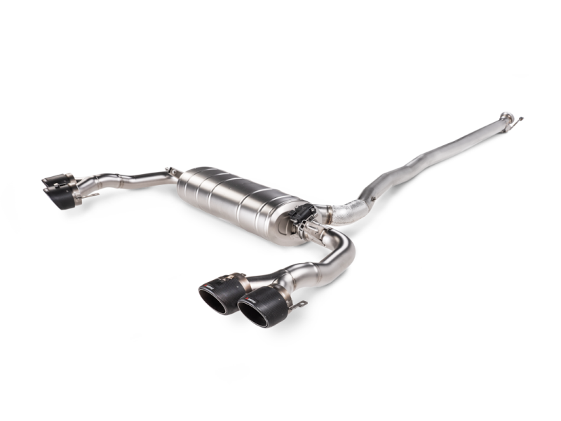 Akrapovic Evo Line Cat Back Exhaust System for Mercedes-AMG CLA 45 / CLA 45 S (2024+), Titanium with Carbon Fiber Tips