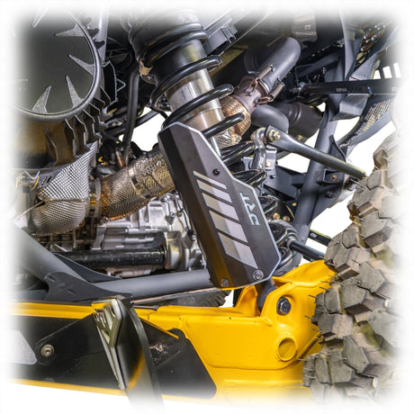 Can Am Maverick R / X3 Rear Aluminum Shock Guards | DRT Motorsports