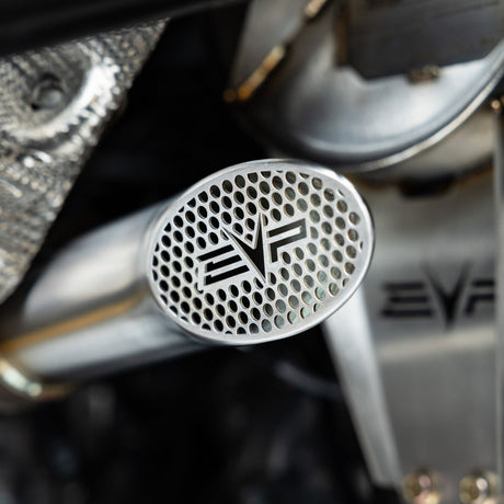 Can Am Maverick R Shocker Electric Side-Dump Down Pipe with Bullet Muffler | Evolution Powersports