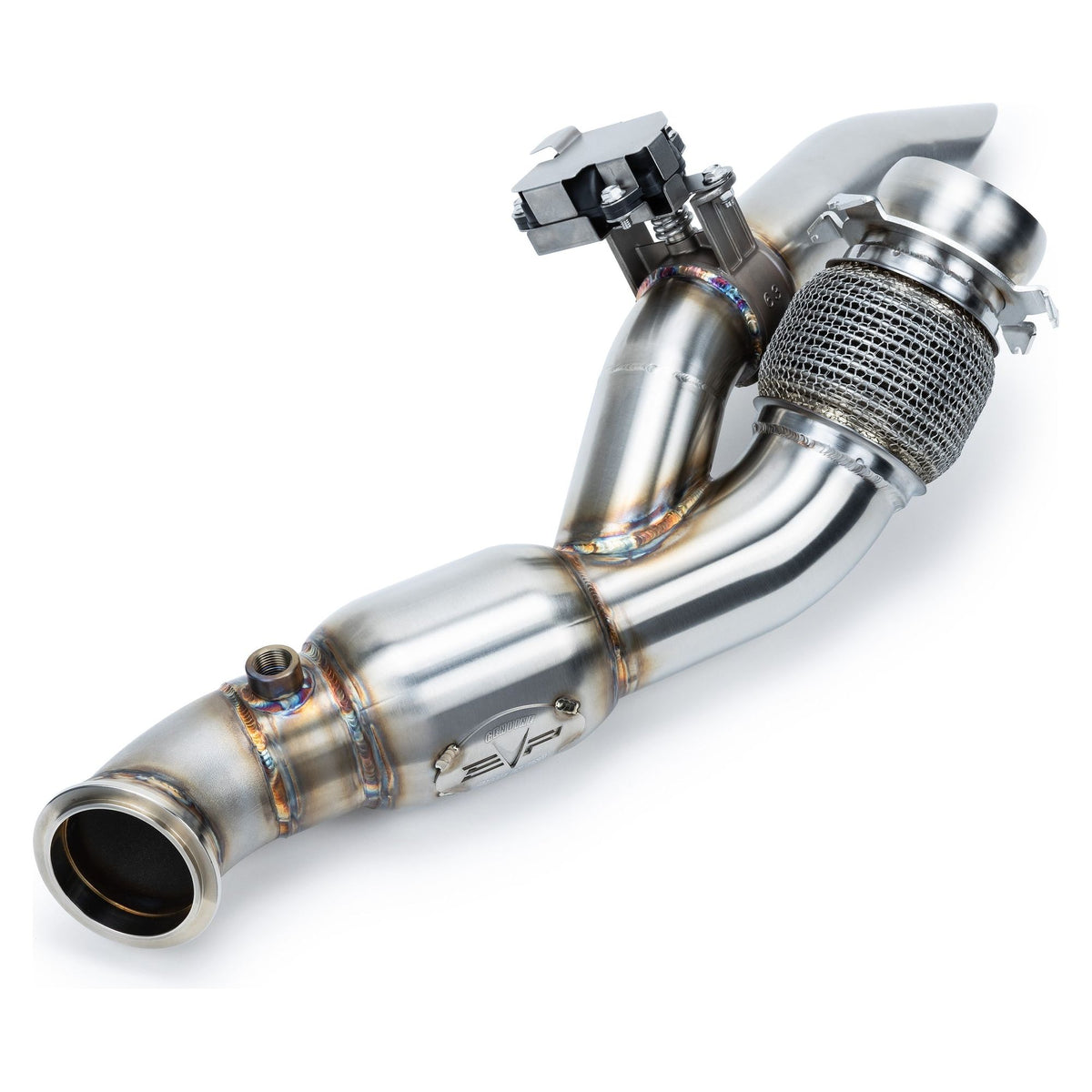 Can Am Maverick R Shocker Electric Side-Dump Down Pipe with Bullet Muffler | Evolution Powersports