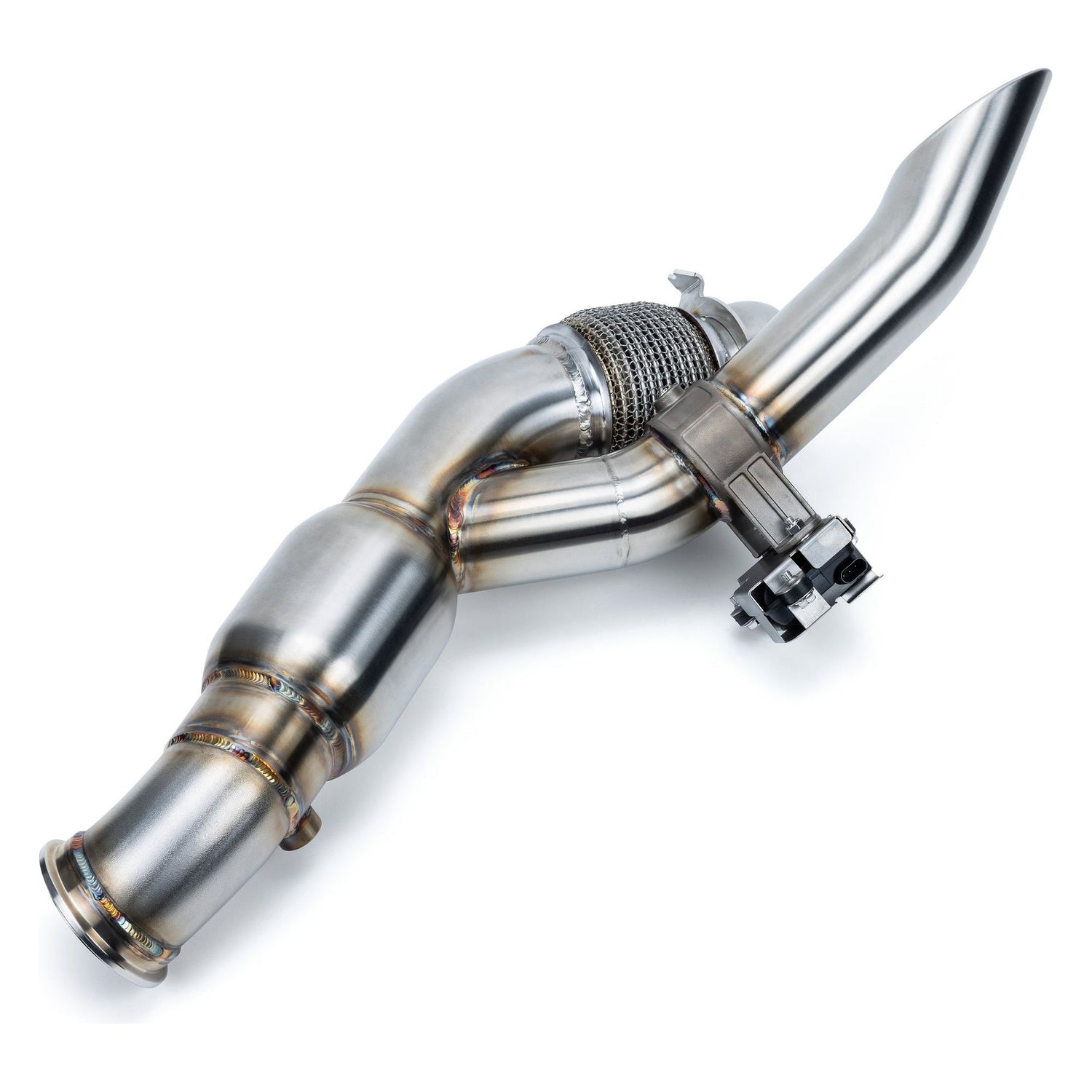 Can Am Maverick R Shocker Electric Side-Dump Down Pipe with Bullet Muffler | Evolution Powersports