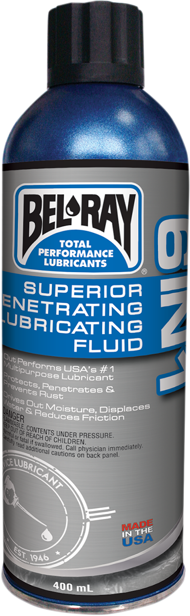 BEL-RAY 6-in-1 Lubricating Fluid Aerosol 13.5 fl oz. - Versatile Lubricant for Motorcycle, ATV, and Snowmobile Maintenance (Part No. 99020-A400W)