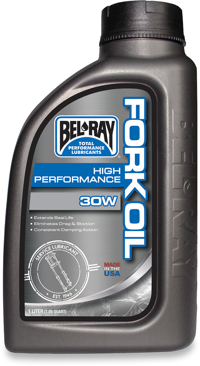 BEL-RAY High-Performance Fork Oil 30W - 1 Quart for Motorcycle Front Forks - Part Number 99350-B1LW