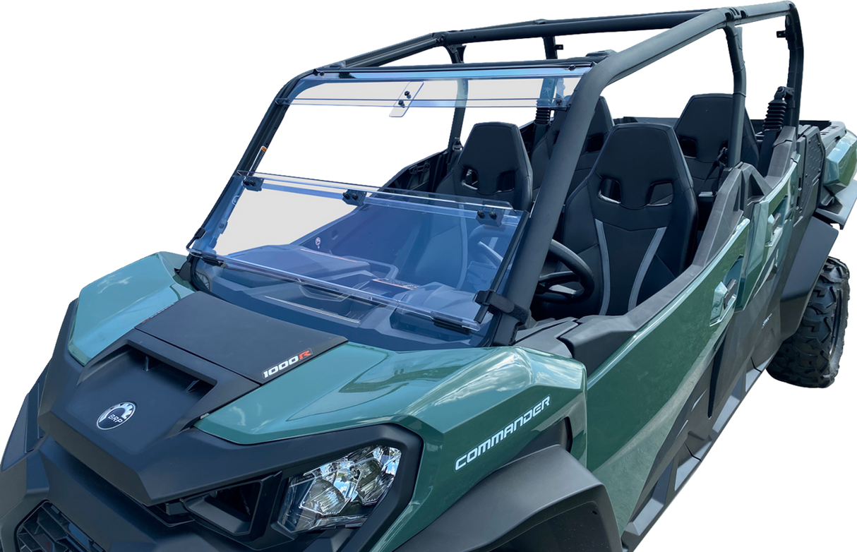 MOOSE OFFROAD Full Folding Windshield - Deluxe for Can-Am Vehicles V000292-12200M