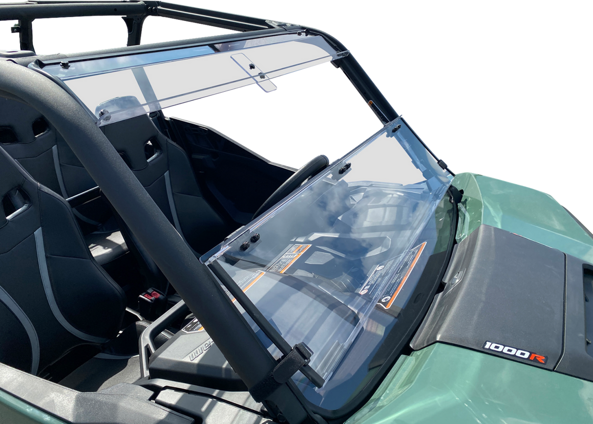 MOOSE OFFROAD Full Folding Windshield - Deluxe for Can-Am Vehicles V000292-12200M