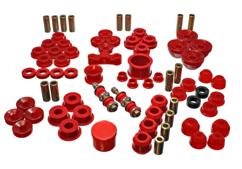 Energy Suspension 16.18104R Hyper-Flex Master Bushing Set for 1990-1992 Acura Integra - Red Polyurethane Performance Upgrade