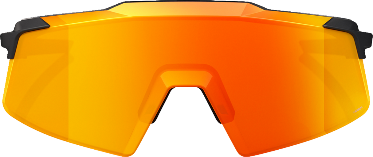 100% Aerocraft Sunglasses with HiPER Red Lens - Soft Tact Black Finish - Ideal for Motorcycles and Outdoor Activities