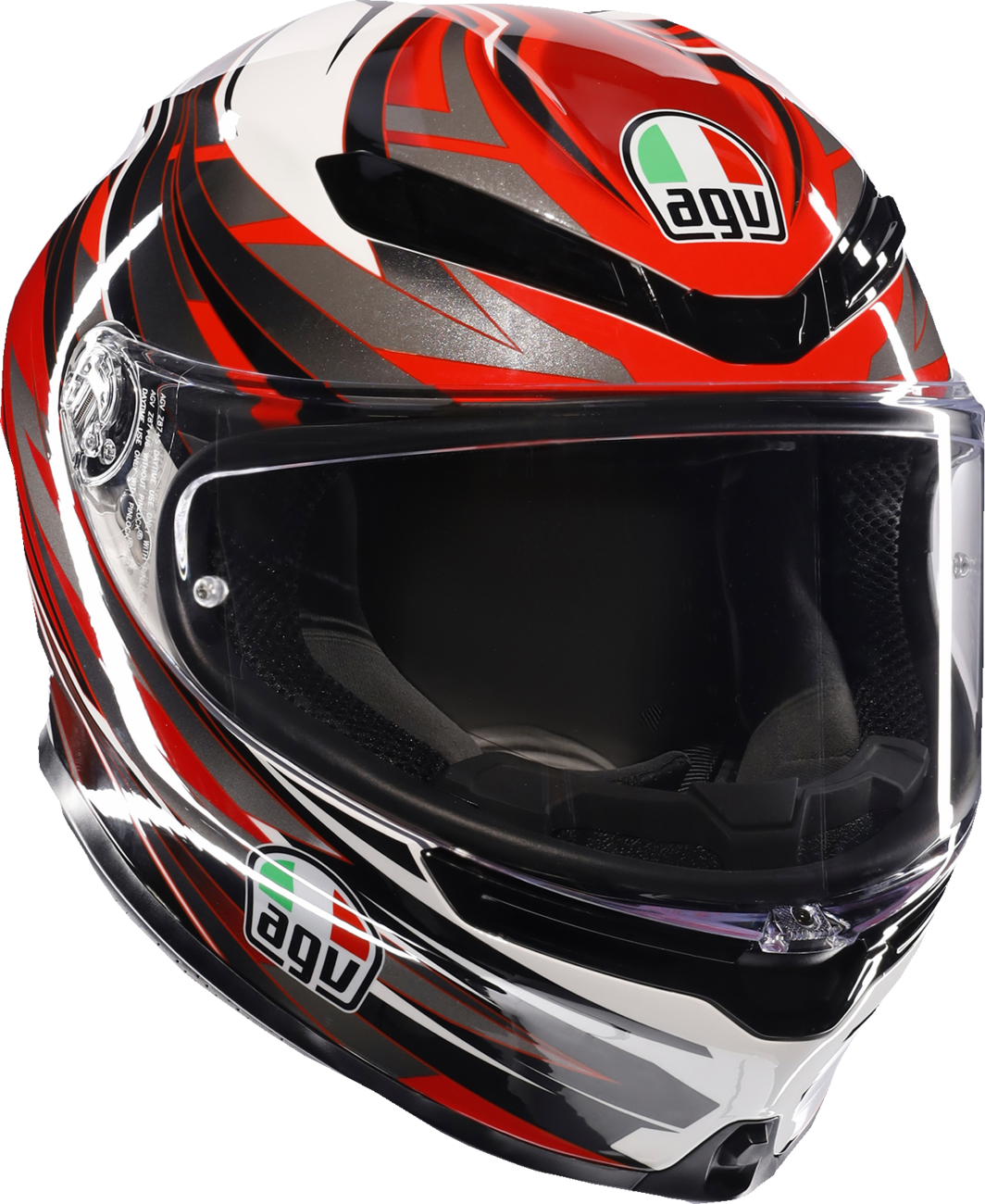 AGV K6 S Helmet Reeval in White/Red/Gray – XL Fit with Advanced Ventilation and Safety Features