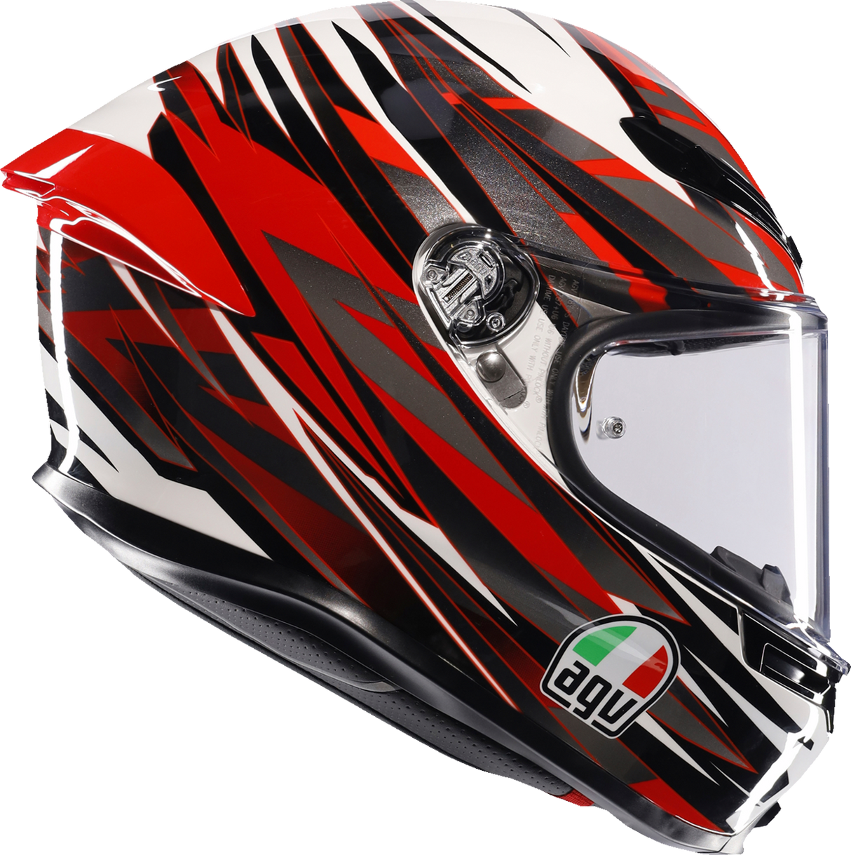 AGV K6 S Helmet Reeval in White/Red/Gray – XL Fit with Advanced Ventilation and Safety Features