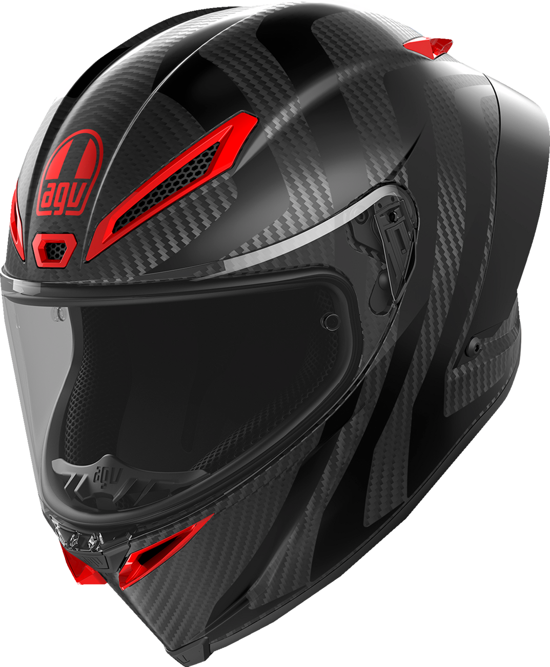 AGV Pista GP RR Helmet Intrepido Matte Carbon/Black/Red - Small | Fits Race and Sport Bikes