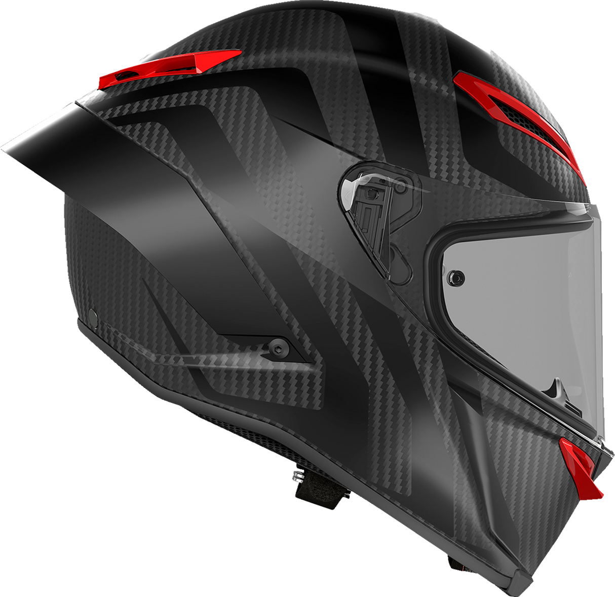 AGV Pista GP RR Helmet Intrepido Matte Carbon/Black/Red - Small | Fits Race and Sport Bikes