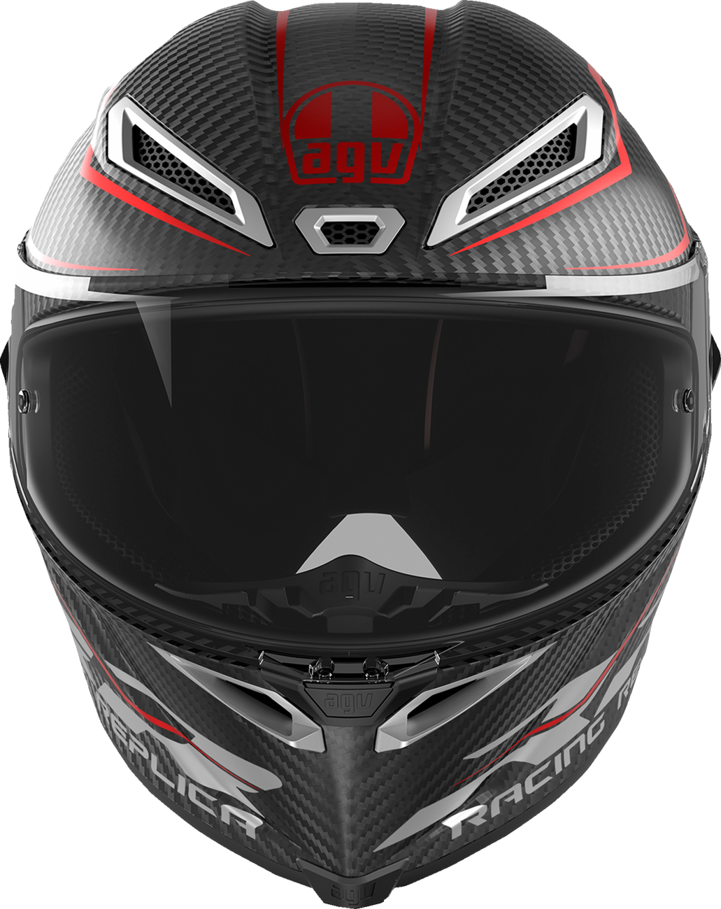 AGV Pista GP RR Helmet Intrepido Matte Carbon/Black/Red - Small | Fits Race and Sport Bikes