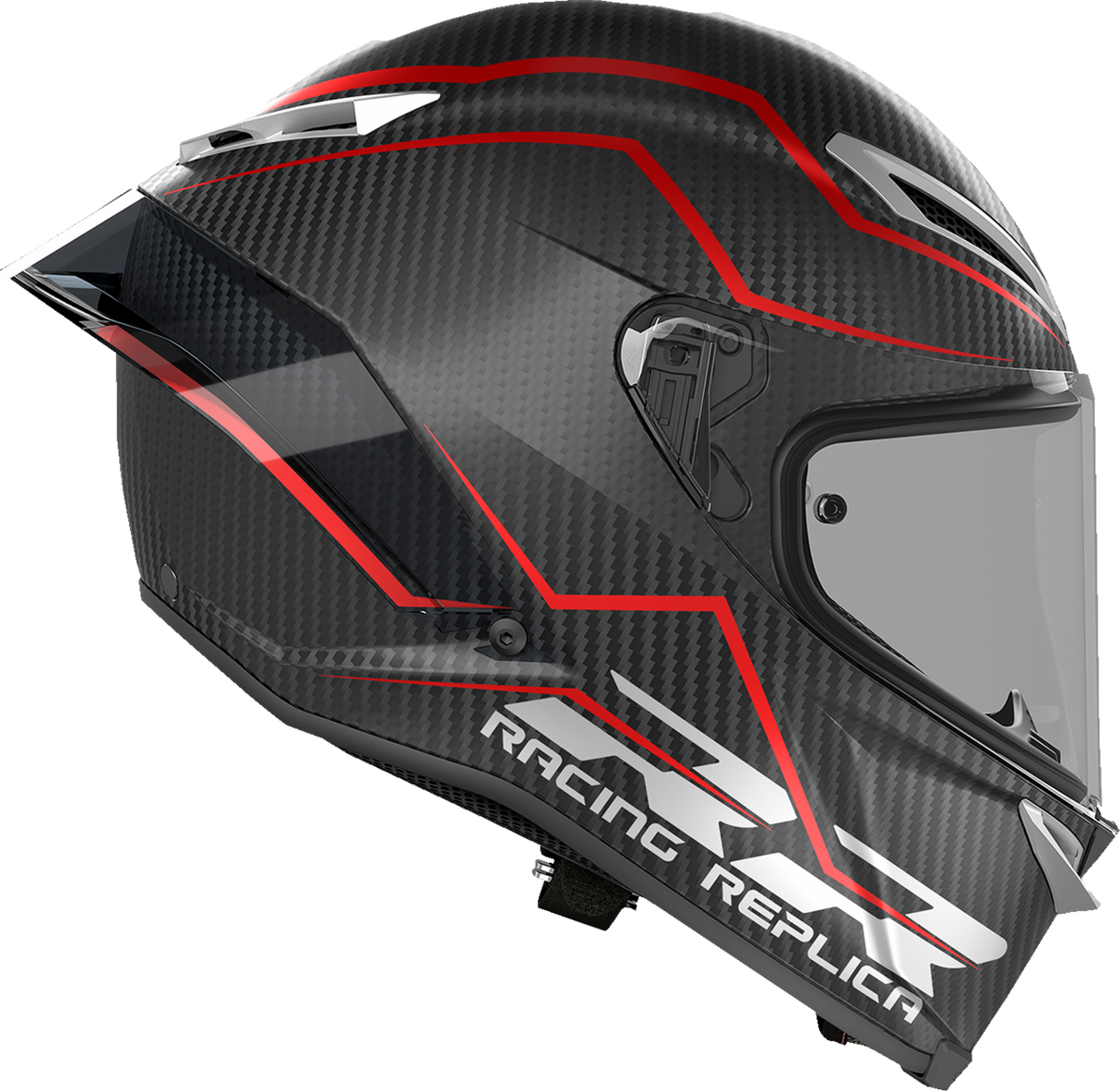 AGV Pista GP RR Helmet - Intrepido Matte Carbon/Black/Red for Race Motorcycle - Large (Part No. 2118356002-019-L)