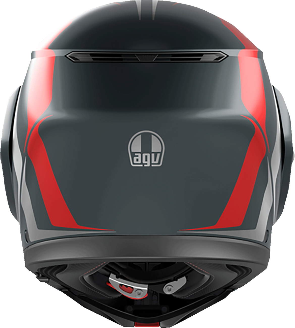 AGV Streetmodular Helmet Resia Small - Matte Gray/Silver/Red with Pinlock® 70 MaxVision™ Visor for Motorcycle Touring and Commuting