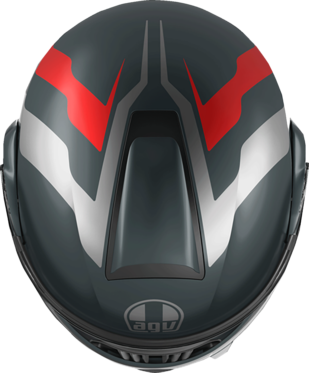 AGV Streetmodular Helmet Resia Matte Gray/Silver/Red Medium – Full Face Helmet for Motorcycle Touring and Commuting