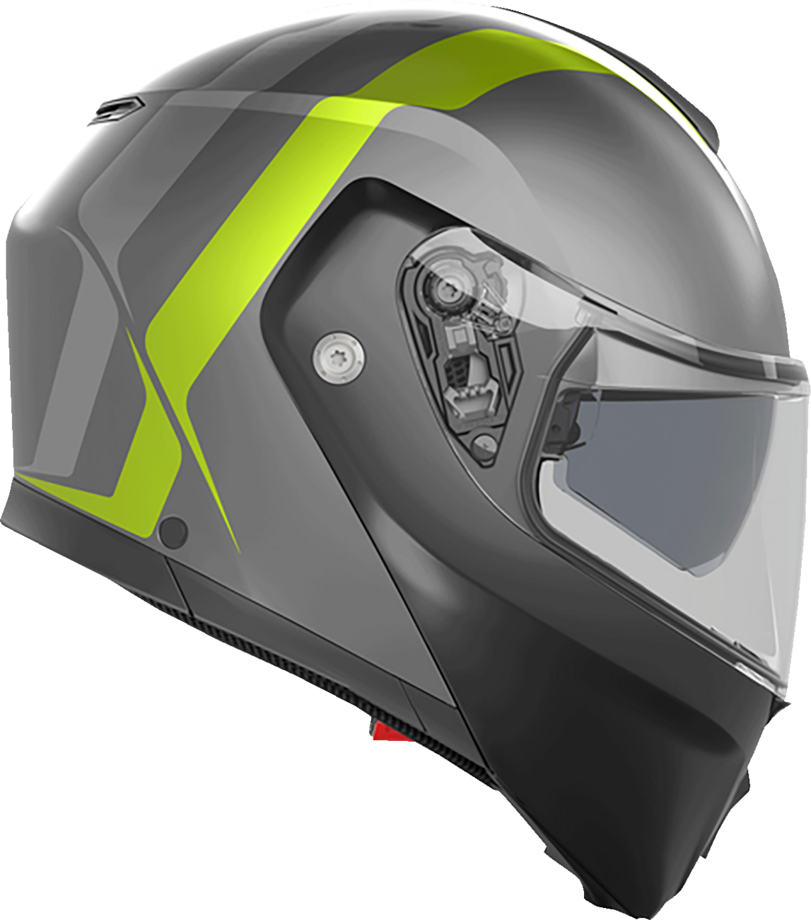 AGV Streetmodular Helmet Resia XL – Matte Gray, Black & Fluorescent Yellow for Motorcycle Touring and Street Riding