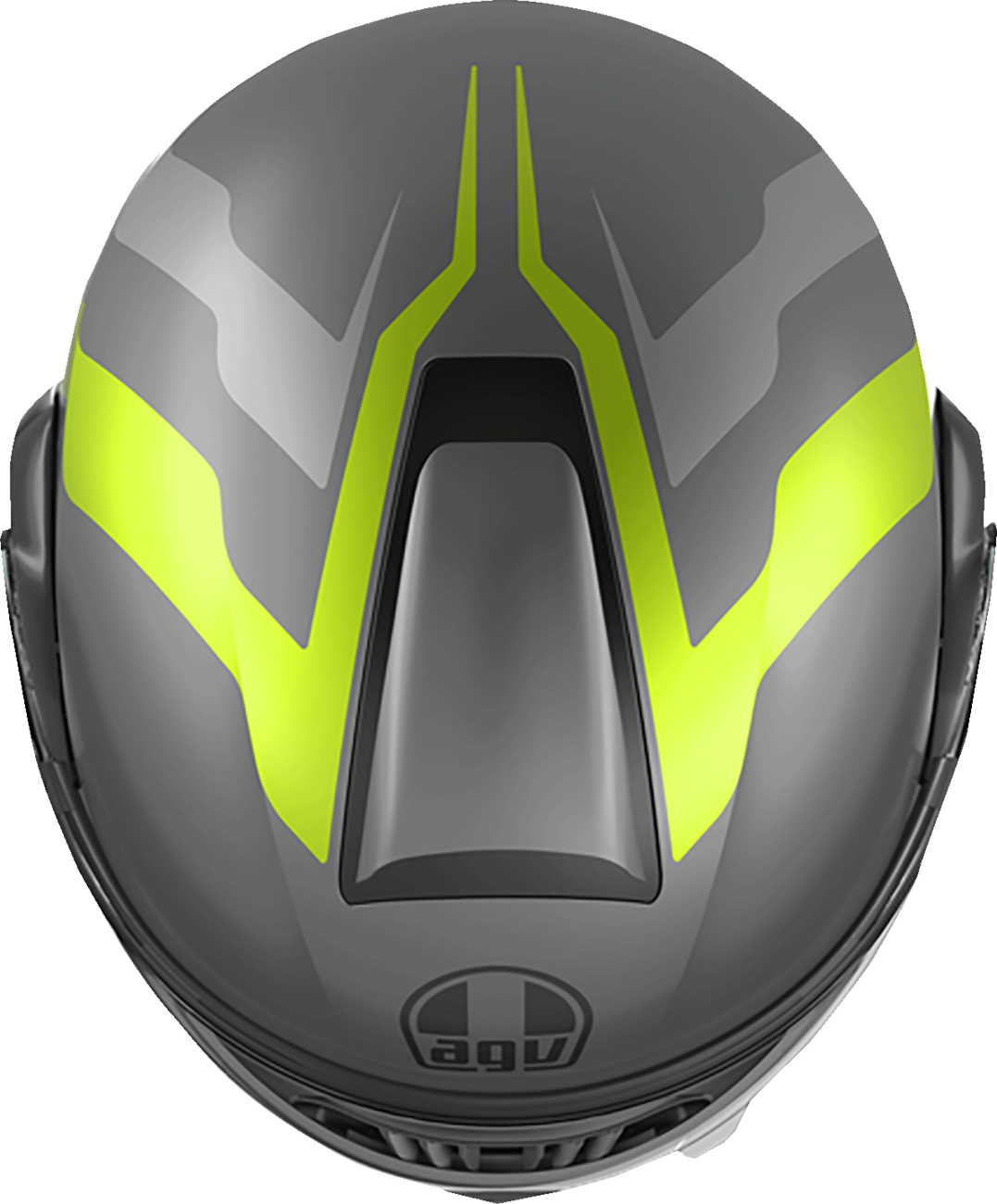 AGV Streetmodular Helmet Resia - Matte Gray/Black/Yellow Fluo for Motorcycle, Street, and Touring - Small (Part #2118296002007S)