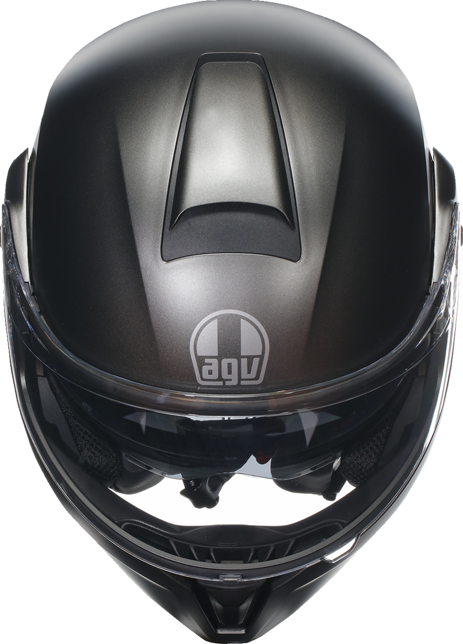 AGV Streetmodular Helmet Mono Matte Gray Large (Part #2118296002009L) - Universal Fit for Motorcycle Riders
