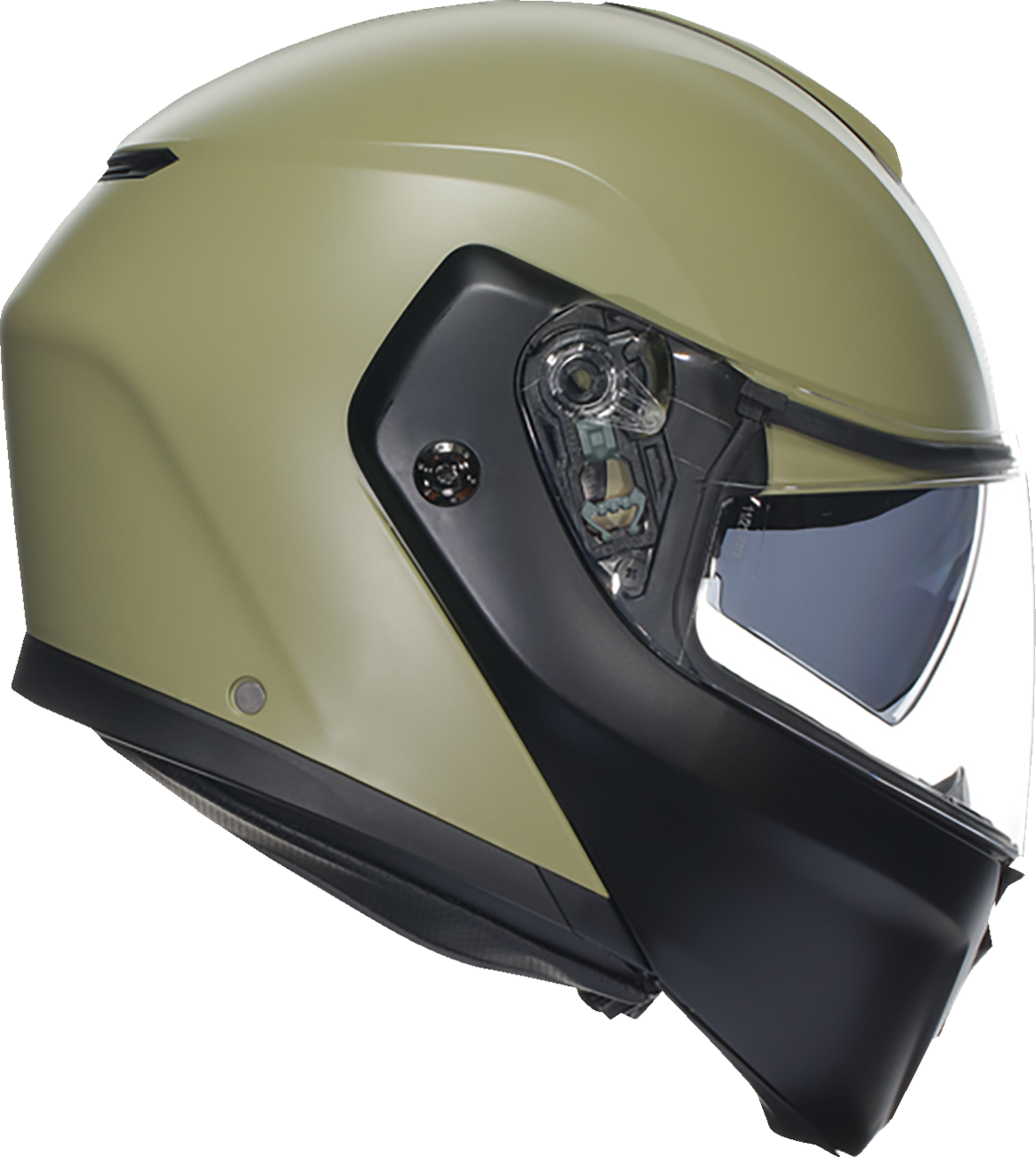 AGV Streetmodular Helmet Mono Matte Pastello Green/Black - XL (Part #2118296002010XL) with P/J Homologation for Motorcycle and Scooter